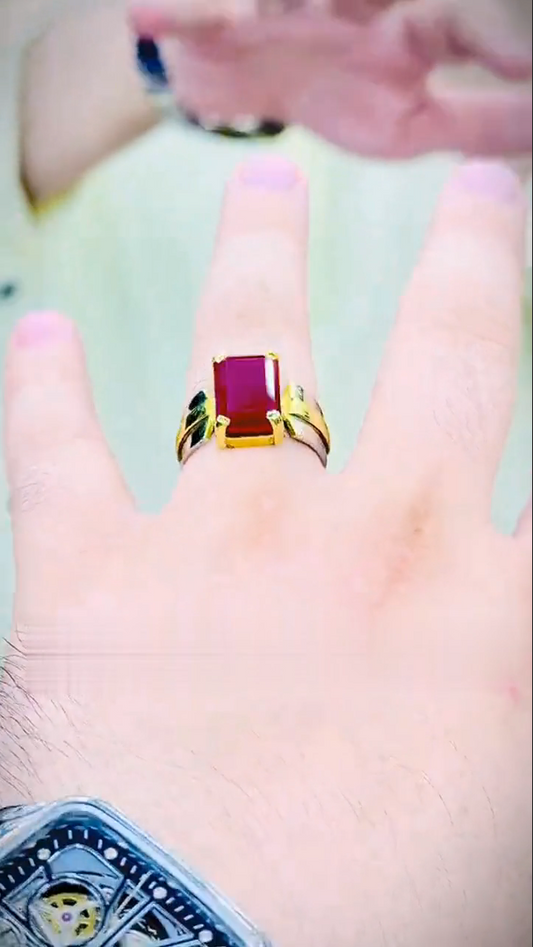 Imported Red Aqeeq Ring