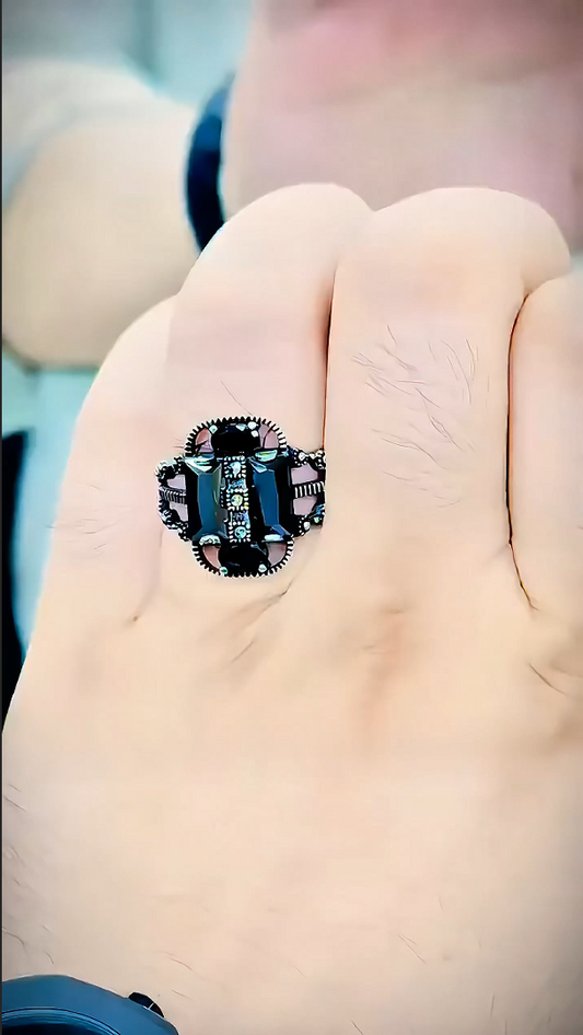 Imported Gracy Black Ring