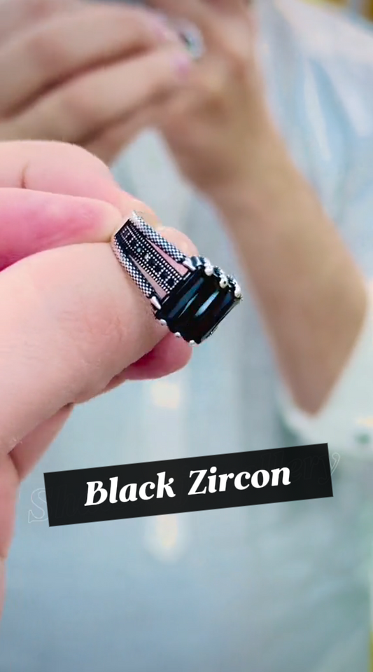 Black Zircon Ring