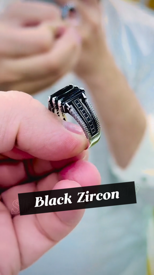 Black Zircon Ring