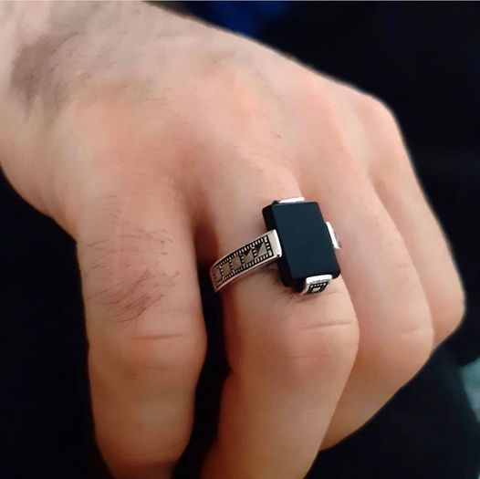 Falcon Onyx Ring- Turkish