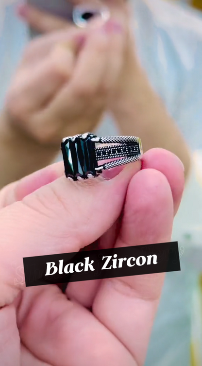 Black Zircon Ring