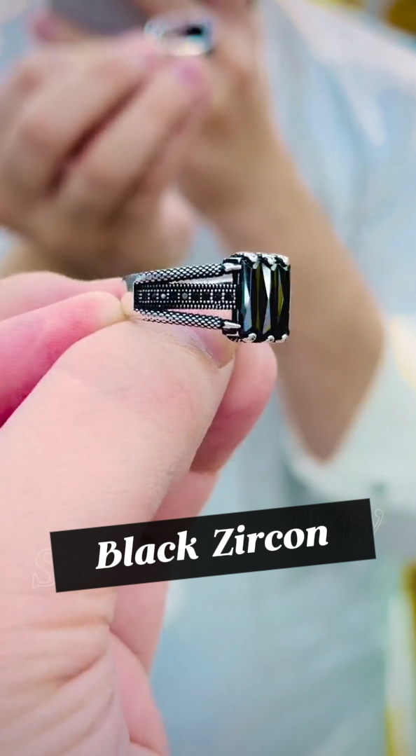Black Zircon Ring